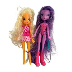 My Little Pony Equestria Girls Applejack & Twilight Sparkle Dolls 9” Tall Fun Pa